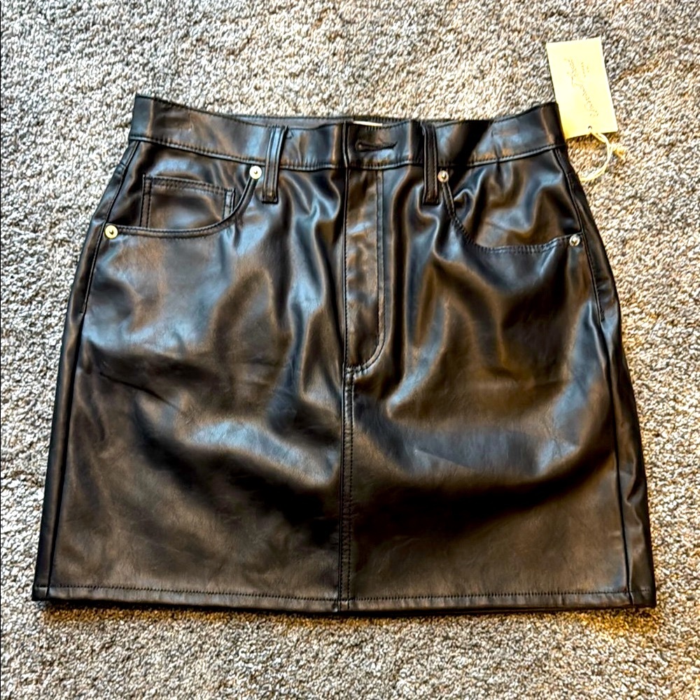 Black Leather Skirt-tags on-never worn